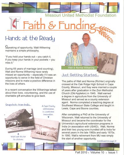 Faith & Funding – Fall 2010
