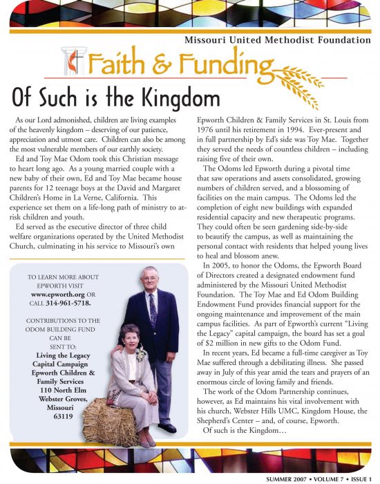 Faith & Funding – Summer 2007