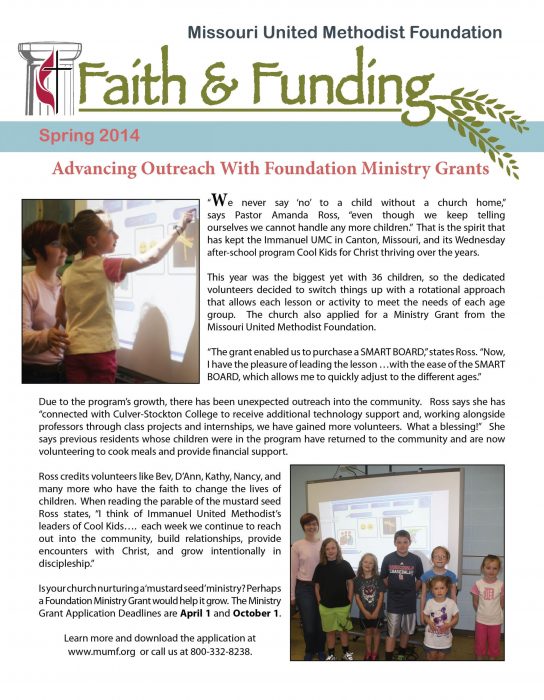 Faith & Funding – Spring 2014