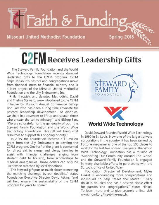Faith & Funding – Spring 2018