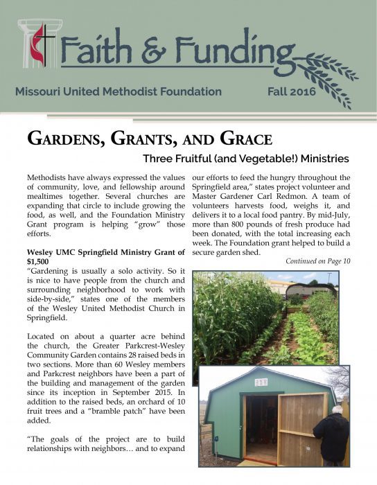 Faith & Funding – Fall 2016