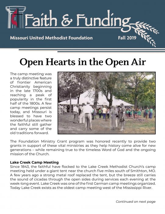 Faith & Funding – Fall 2019