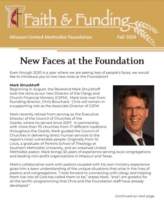 Faith & Funding – Fall 2020