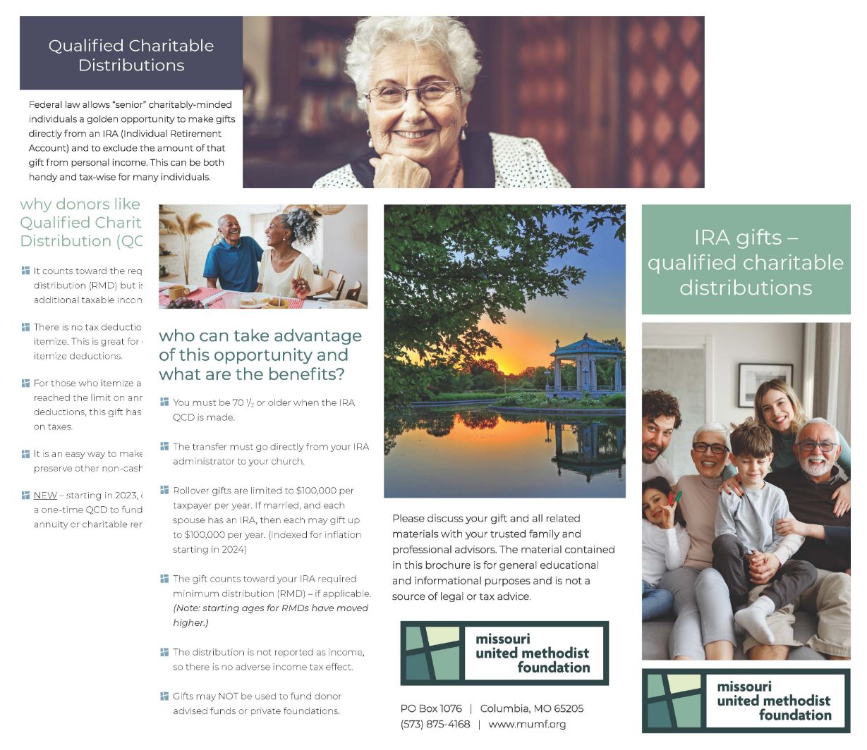 IRA gifts - qualified charitable distributions brochure